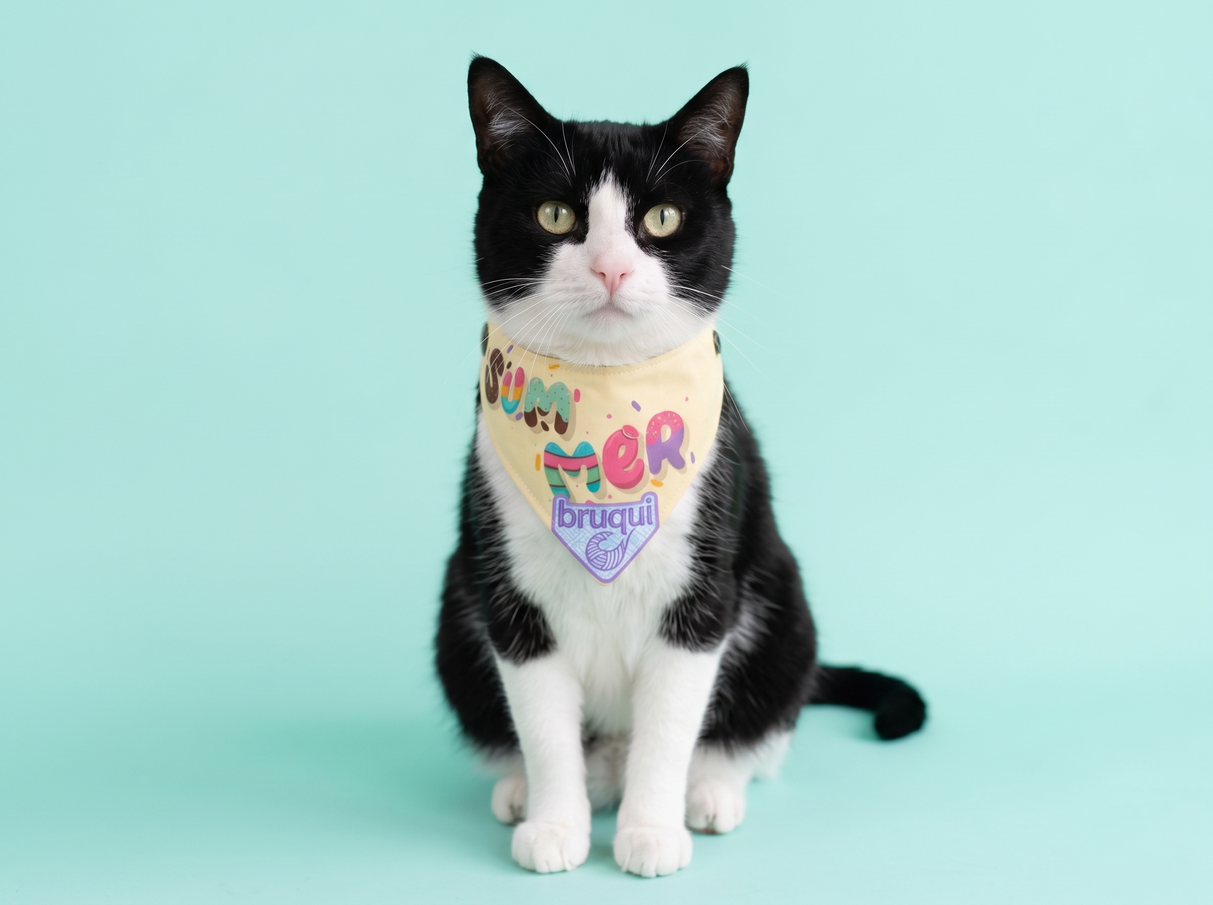 Pañoleta para gato "Summer!"